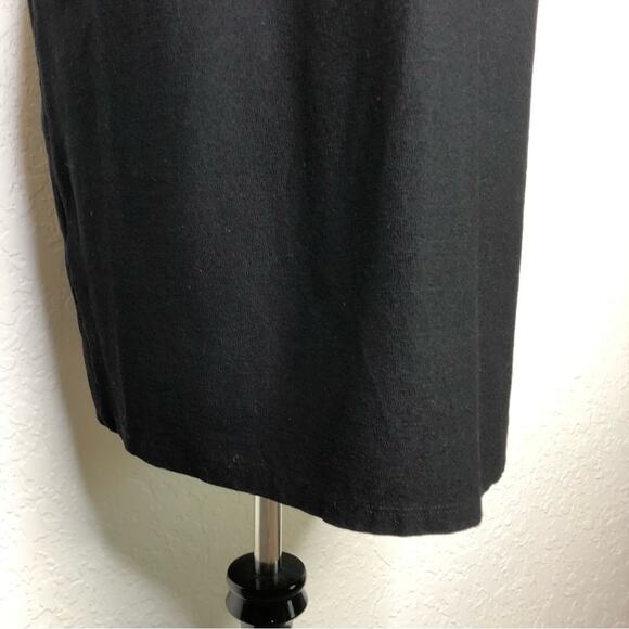Eileen Fisher black sleeveless front slit tunic top size Small - Picture 9 of 12